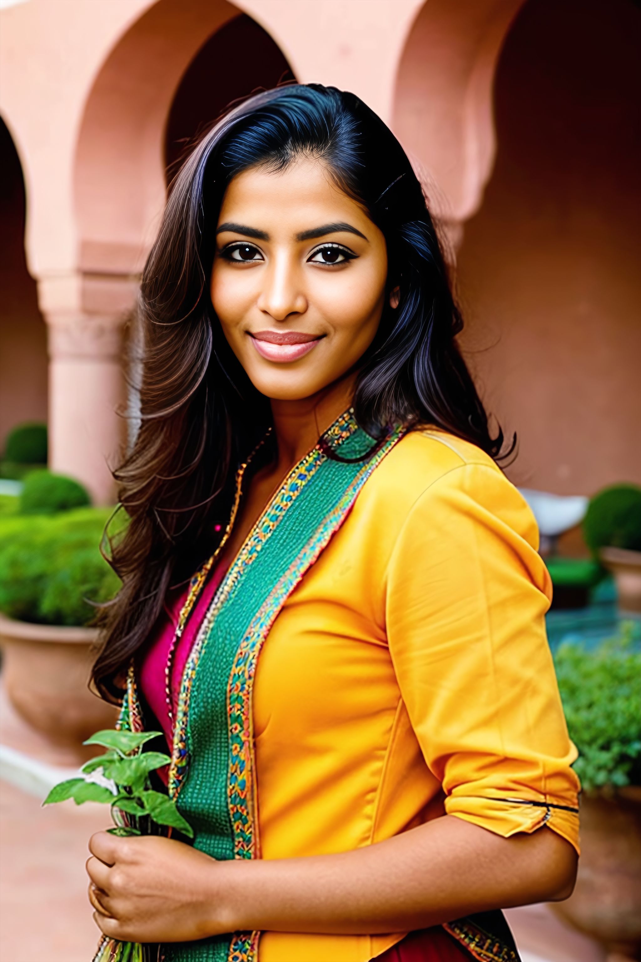 Portrait generated with Stable Diffusion.